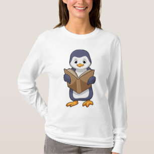 Camiseta El pingüino está nervioso con el libro