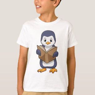 Camiseta El pingüino está nervioso con el libro