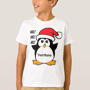 Camiseta El pingüino lindo del navidad personaliza