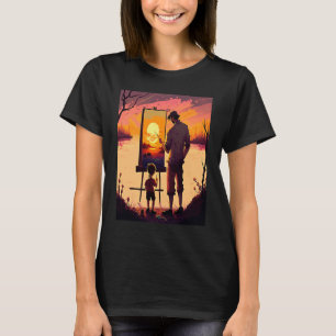 Camiseta El pintor pintador de pintura paisajista papá al a