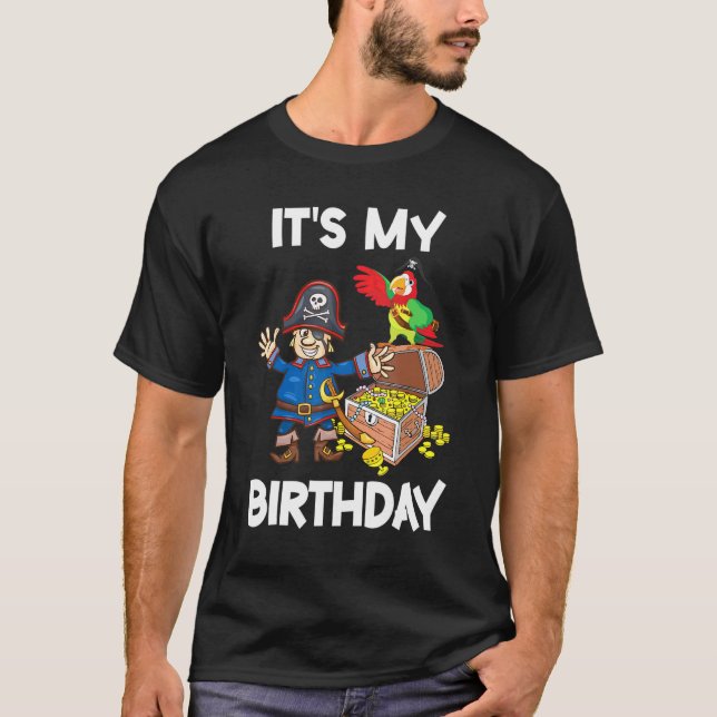Camiseta El Pirata Bailando Es Mi Cumpleaños Feliz Para Mí  (Anverso)