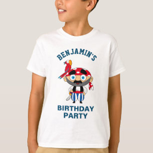 Camiseta El pirata lindo embroma a la fiesta de cumpleaños