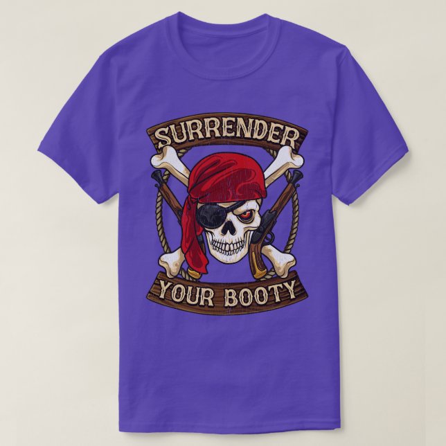 Camiseta El pirata rinde tu humor de Booty Boating (Diseño del anverso)