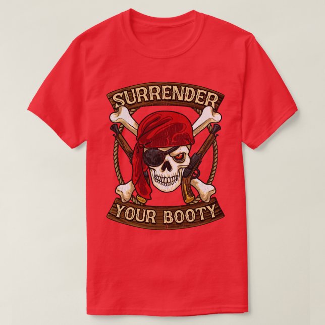 Camiseta El pirata rinde tu humor de Booty Boating (Diseño del anverso)