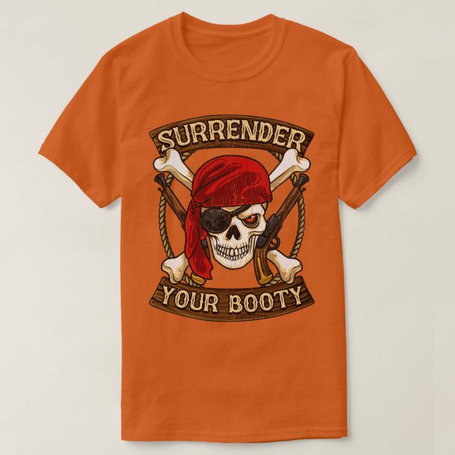 Camiseta El pirata rinde tu humor de Booty Boating (Diseño del anverso)