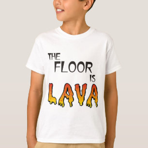 Camiseta El piso es lava, juego de los niños de la