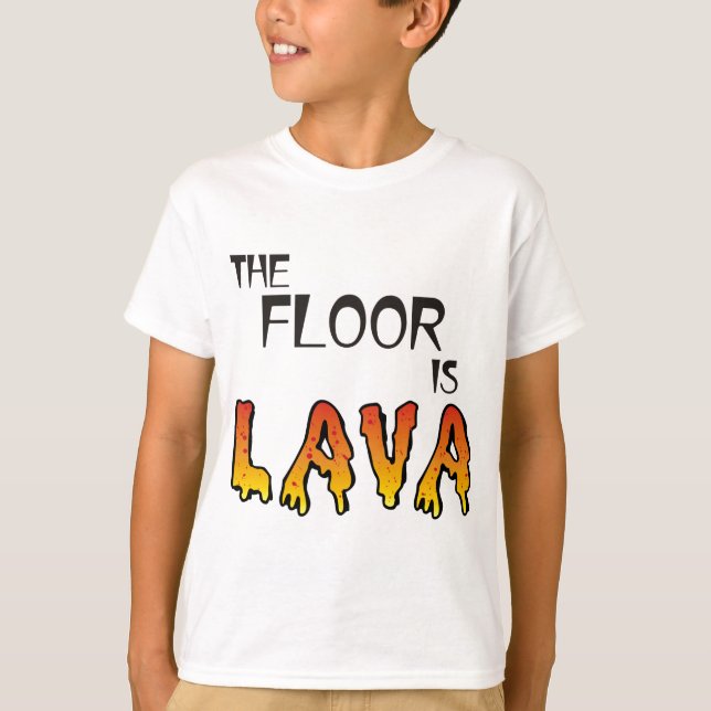 Camiseta El piso es lava, juego de los niños de la (Anverso)