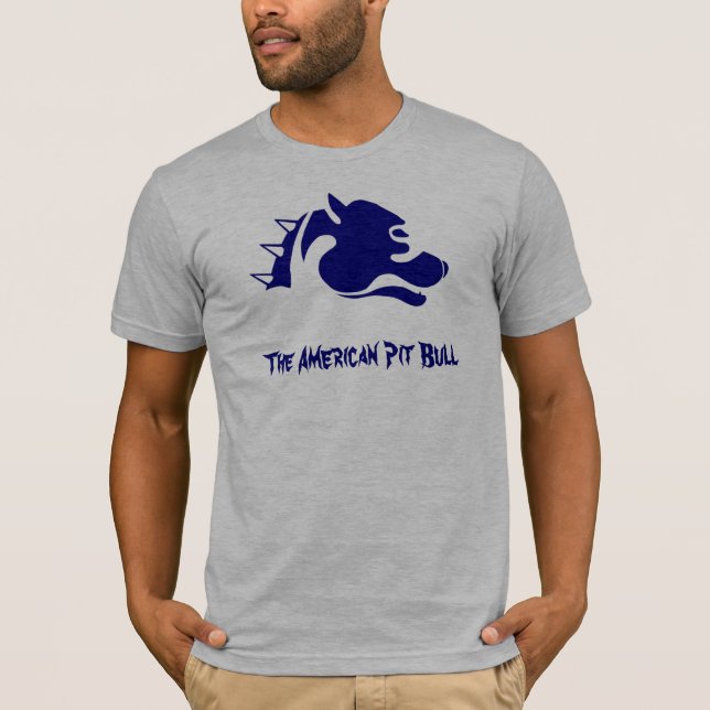 Camiseta El pitbull americano - azul (Anverso)