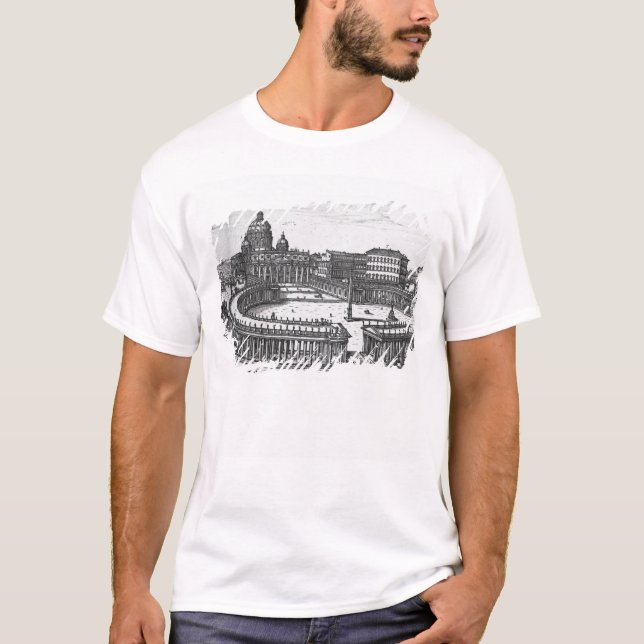 Camiseta El plan original de Bernini para el cuadrado de (Anverso)