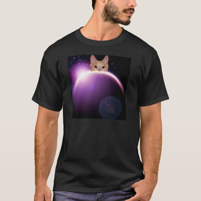 Camiseta El planeta del gato espacial LOL La graciosa camis (Anverso)