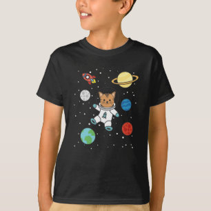 Camiseta El planeta gato astronauta Tierra marea el espacio