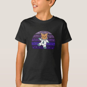 Camiseta El planeta gato astronauta Tierra marea el espacio
