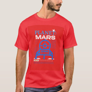 Camiseta El planeta rojo marte futuro viaje espacial