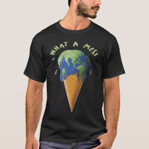 Camiseta El planeta Tierra se derrite como un helado al sol
