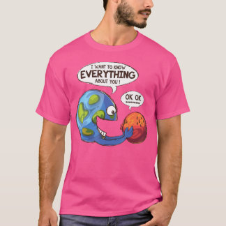 Camiseta El Planeta Tierra Y Marte Funny Ocupan La Astronom