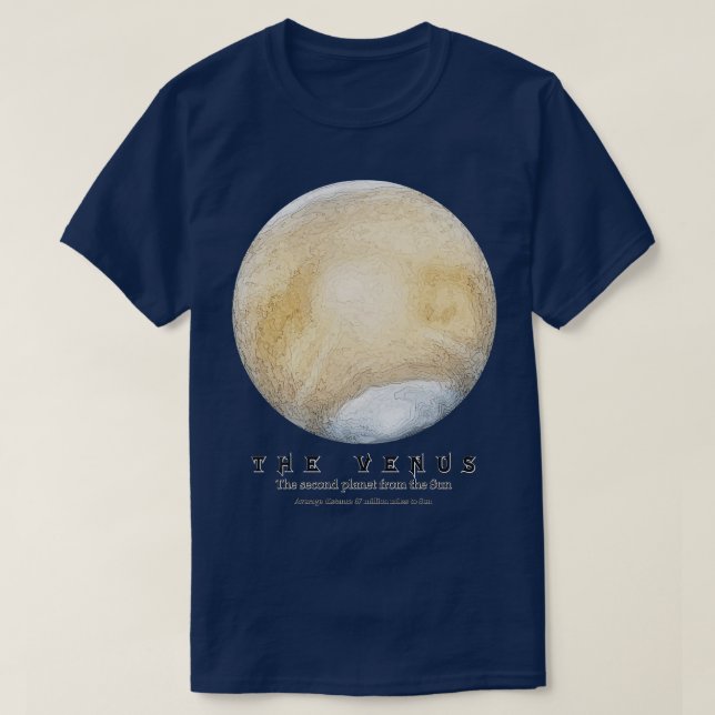 Camiseta El planeta Venus (Diseño del anverso)