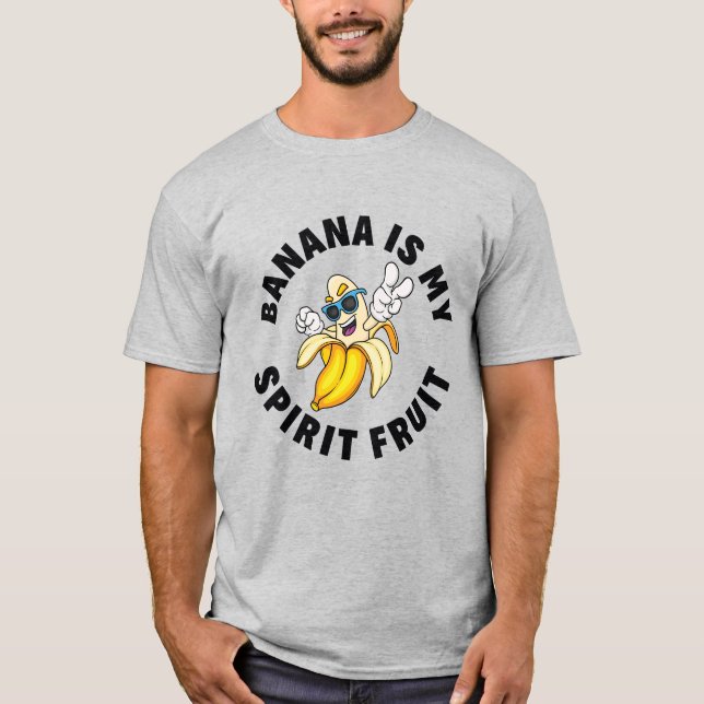 Camiseta El plátano es mi fruta espiritual La comida vegana (Anverso)