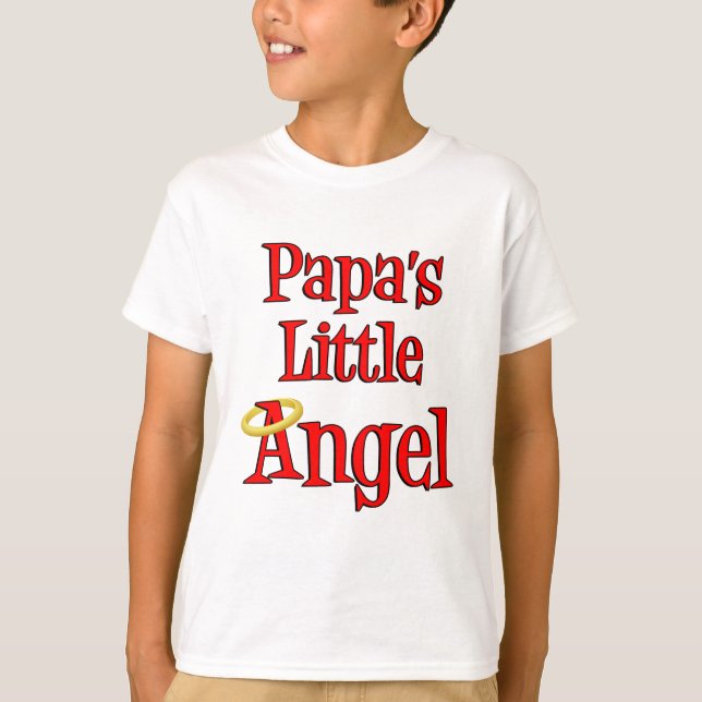 Camiseta El poco ángel de la papá (Anverso)