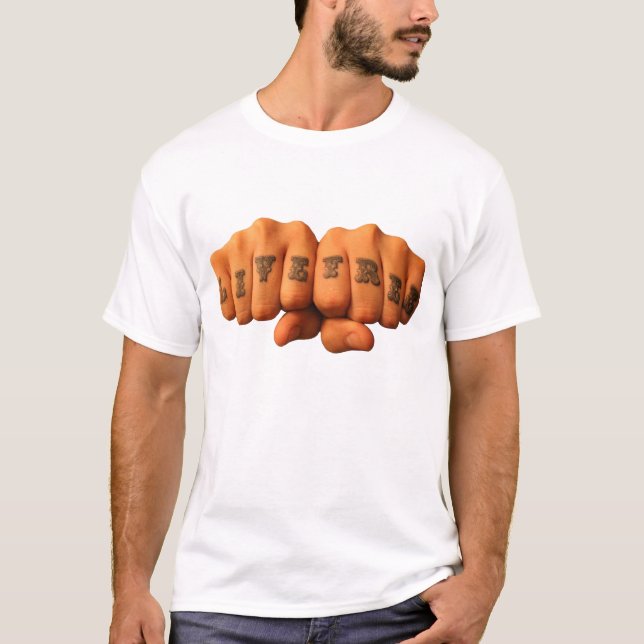 Camiseta El podcast libre vivo Knuckles todos los colores (Anverso)