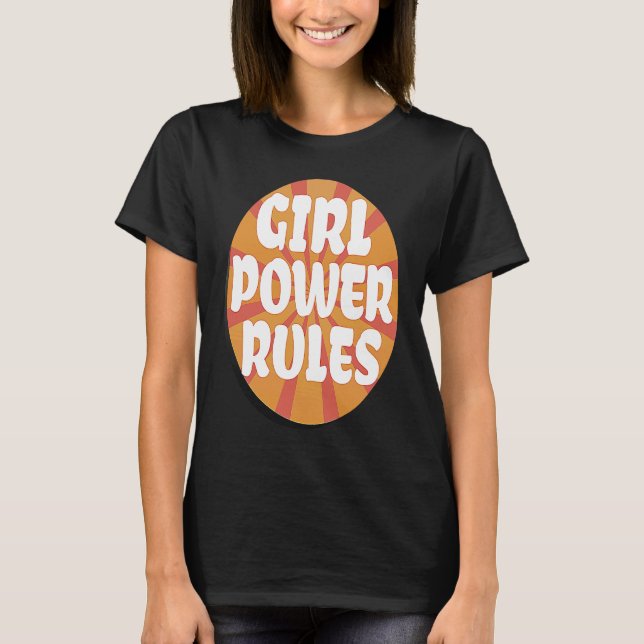 Camiseta El poder chica regula la positividad de la mujer y (Anverso)