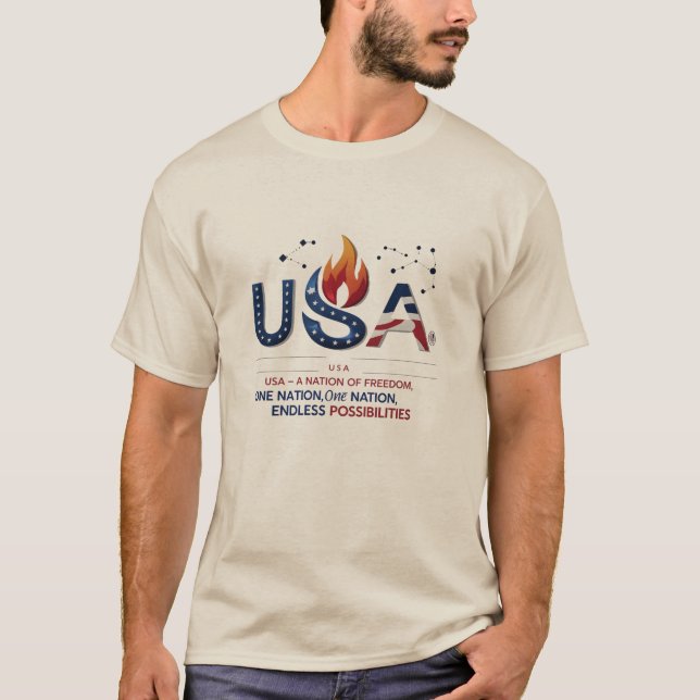 Camiseta El poder de la llama de Estados Unidos - Tee básic (Anverso)