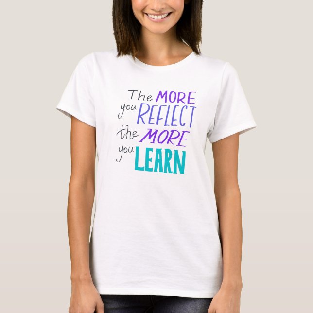 Camiseta El poder de la reflexión para el aprendizaje (Anverso)