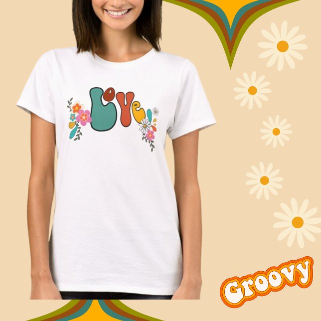Camiseta El poder de las flores de amor 70 inspirado (Subido por el creador)