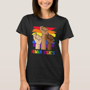 Camiseta El poder de los derechos humanos puño Lgbt Orgullo