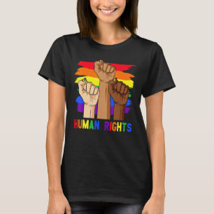 Camiseta El poder de los derechos humanos puño Lgbt Orgullo