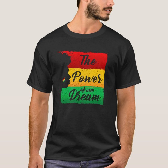 Camiseta El poder de un sueño de la historia negra en el me (Anverso)