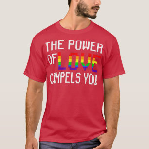Camiseta El Poder Del Amor Obliga A La Bandera Estadouniden