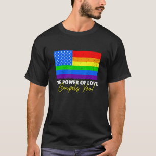 Camiseta El Poder Del Amor Te Obliga Lgbt Usa Rainbow A Cua