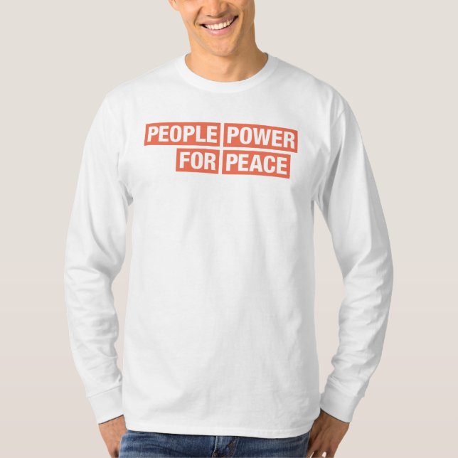 Camiseta El poder del pueblo para la paz equipos de defensa (Anverso)