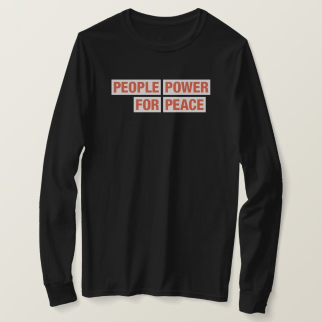 Camiseta El poder del pueblo para la paz equipos de defensa (Anverso del diseño)