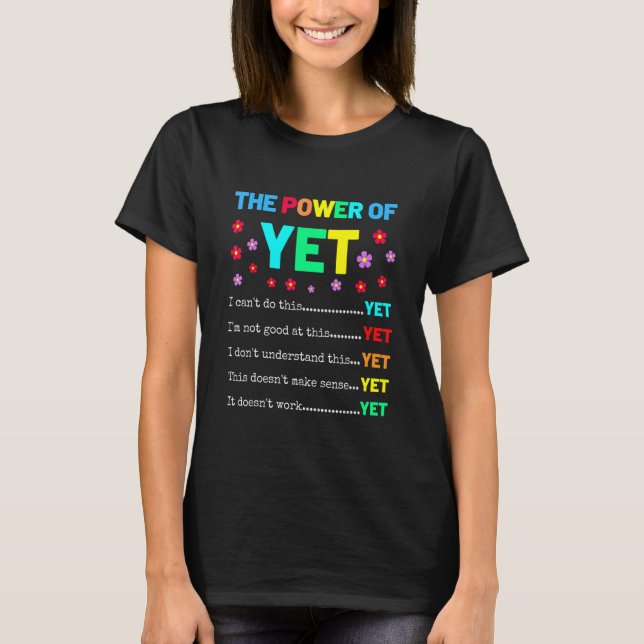 Camiseta El PODER del tejido Inspirador de los vibraciones  (Anverso)