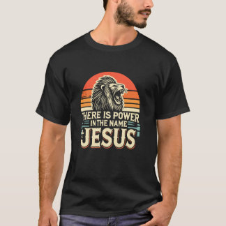 Camiseta El poder en el nombre Jesús Fe León Cristiano