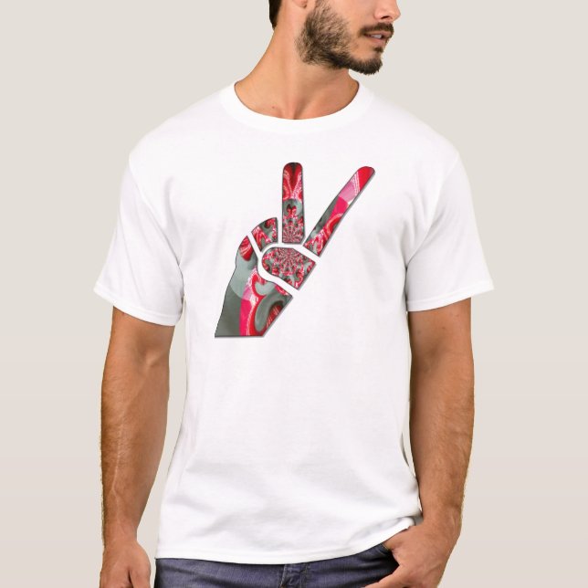 Camiseta El poder en la palma: El saludo de los dos dedos (Anverso)