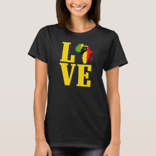 Camiseta El poder negro de África levantó el puño en África
