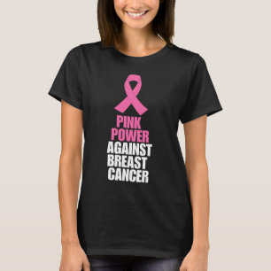 Camiseta El poder rosado contra el cáncer de mama