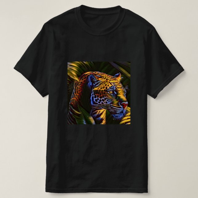 Camiseta El poderoso jaguar un depredador de la jungla (Diseño del anverso)