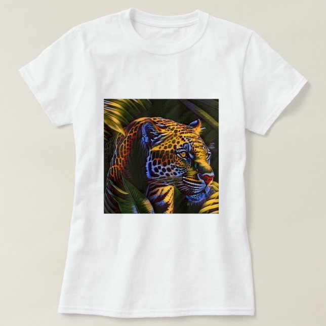 Camiseta El poderoso jaguar un depredador de la jungla (Diseño del anverso)