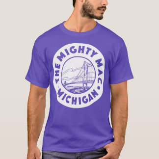 Camiseta El poderoso Mac Michigan Círculo Blanco