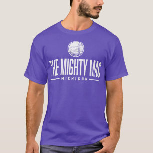 Camiseta El poderoso Mac Michigan Wordmark Bridge White
