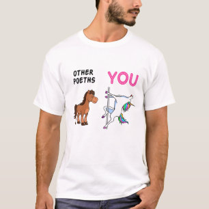 Camiseta el poeta Job cita regalos, el poeta Funny Unicorn
