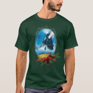 Camiseta El Polar Express   Llegada en tren con marcos de v