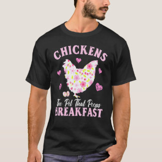 Camiseta El Pollo Ama Al Mascota Que Empieza El Desayuno Ag