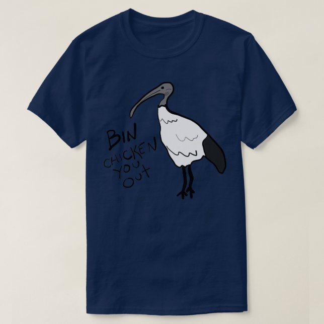 Camiseta El pollo de la basura está fuera (Diseño del anverso)