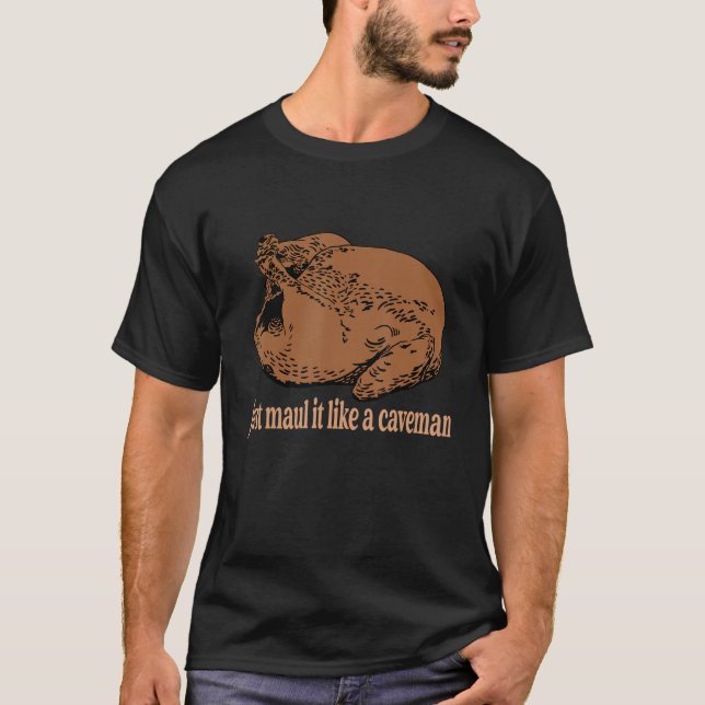 Camiseta El Pollo De Rasserie Es Como Un Caveman Que (Anverso)