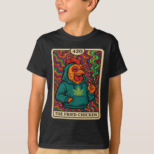 Camiseta El Pollo Frito Divertido Fumador De Marihuana Gráf