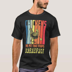 Camiseta El pollo la mascota que caga el desayuno